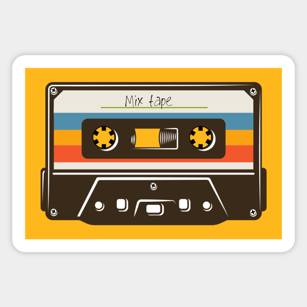 Compact Casette Sticker by Sabatico Designs